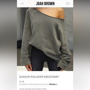 Joah brown Slouchy pullover sweatshirt